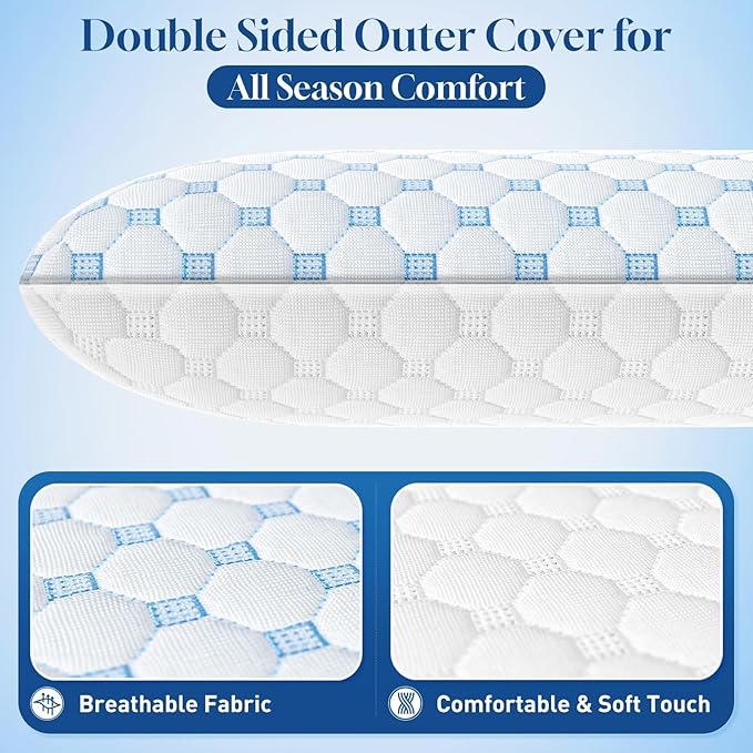 Almohada Memory Foam Ultra Delgada 2.75 Pulgadas - Soporte Cervical - Funda Removible miniatura 3