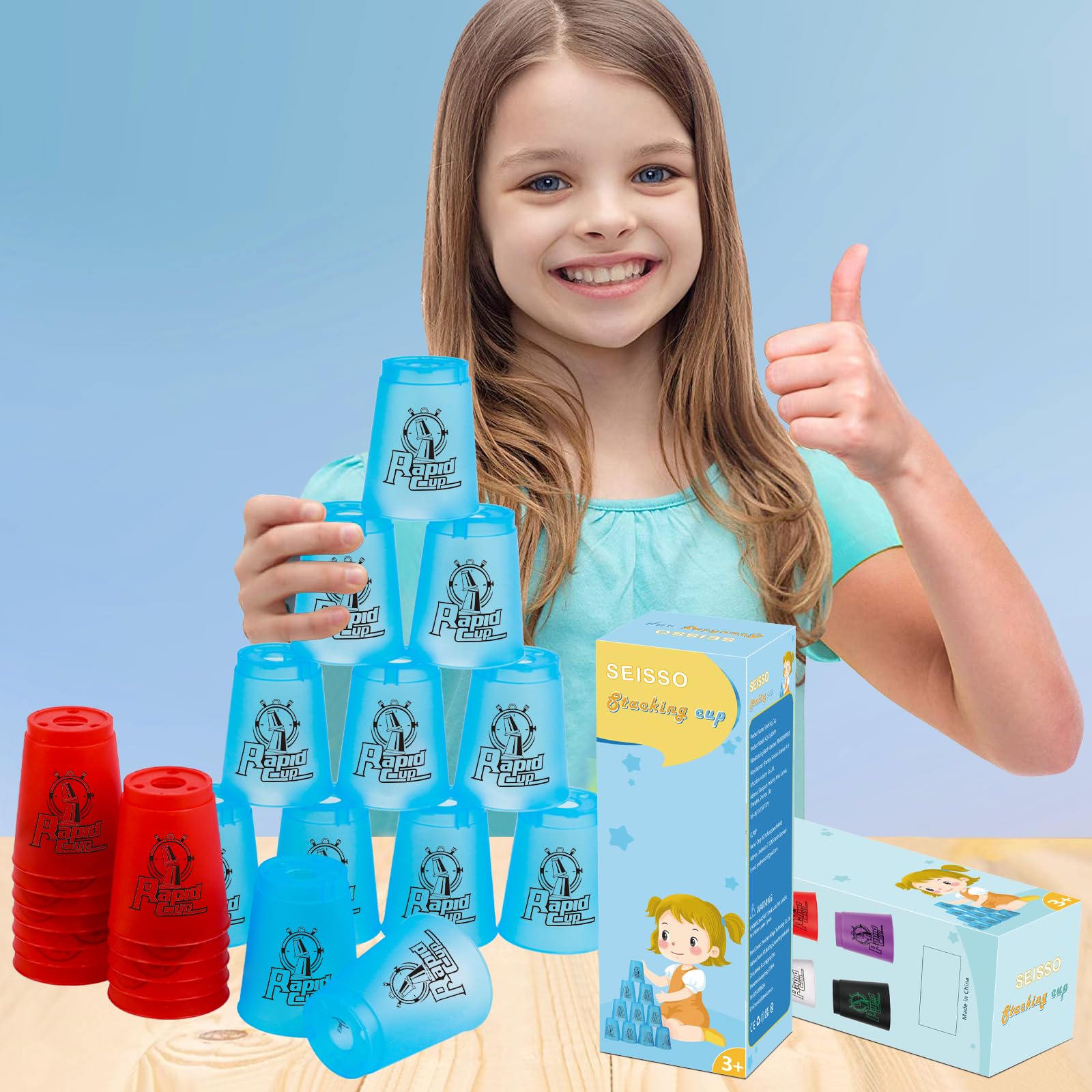 Snapklik.com : 24PCS Quick Stack Cups, Stacking Cups Training Game For ...