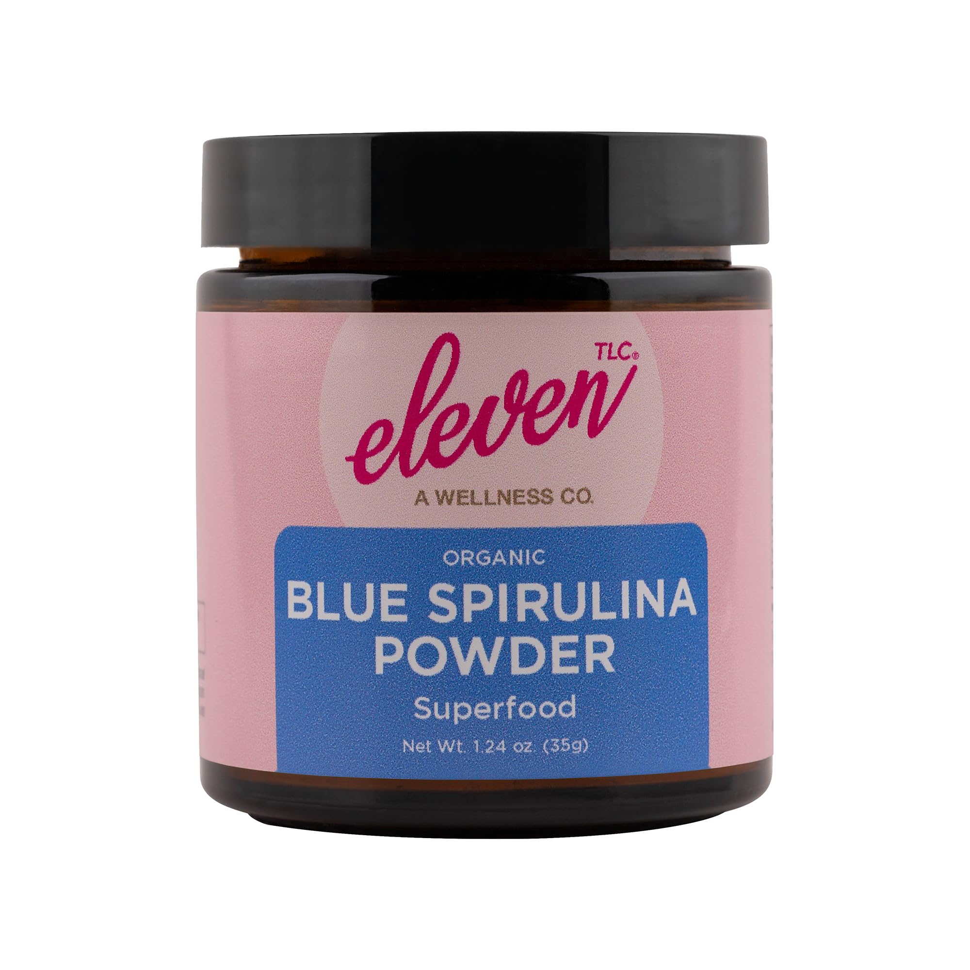 Eleven TLC Organic Blue Spirulina Powder, Phycocyanin, 1.24 oz, 35 Servings 1.24 Ounce (Pack of 1)