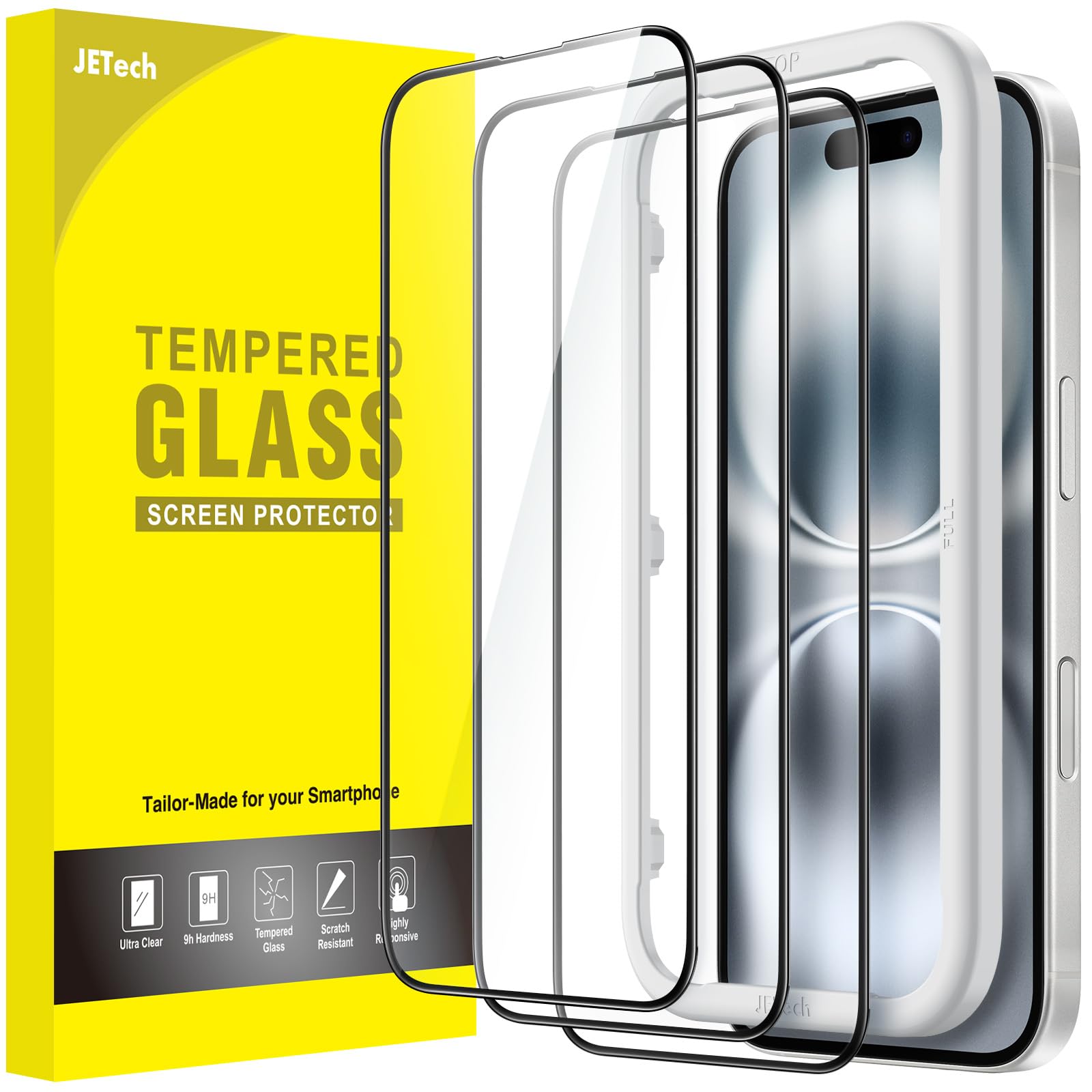 JETech One Touch Install Screen Protector For IPhone 11/XR