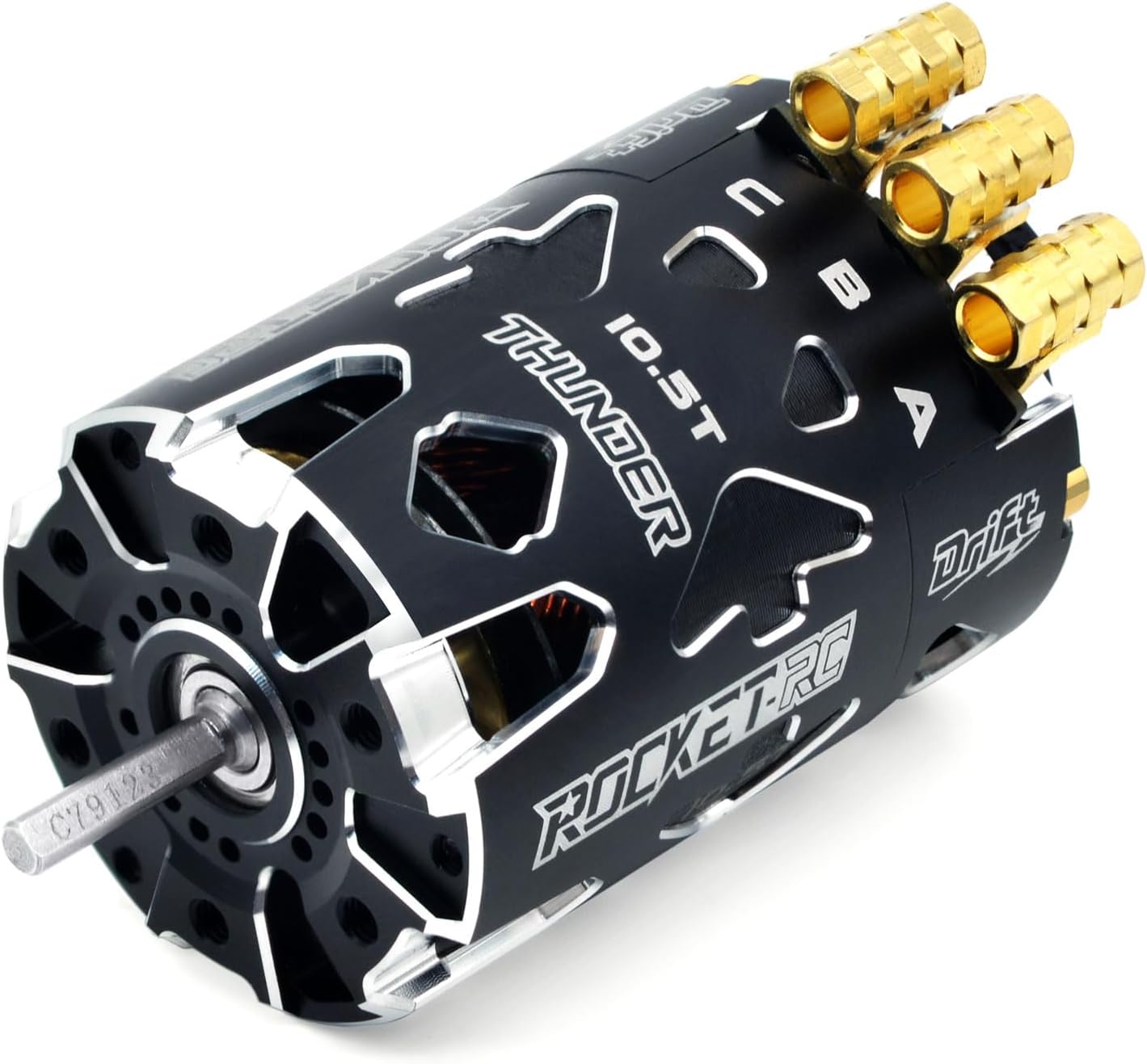 Surpass Hobby Thunder Power 540 Drift Sensored Blrushless Motor High-Torque & High-Efficiency RC Motor for 1/10th RC Drift Car (Black 10.5T)