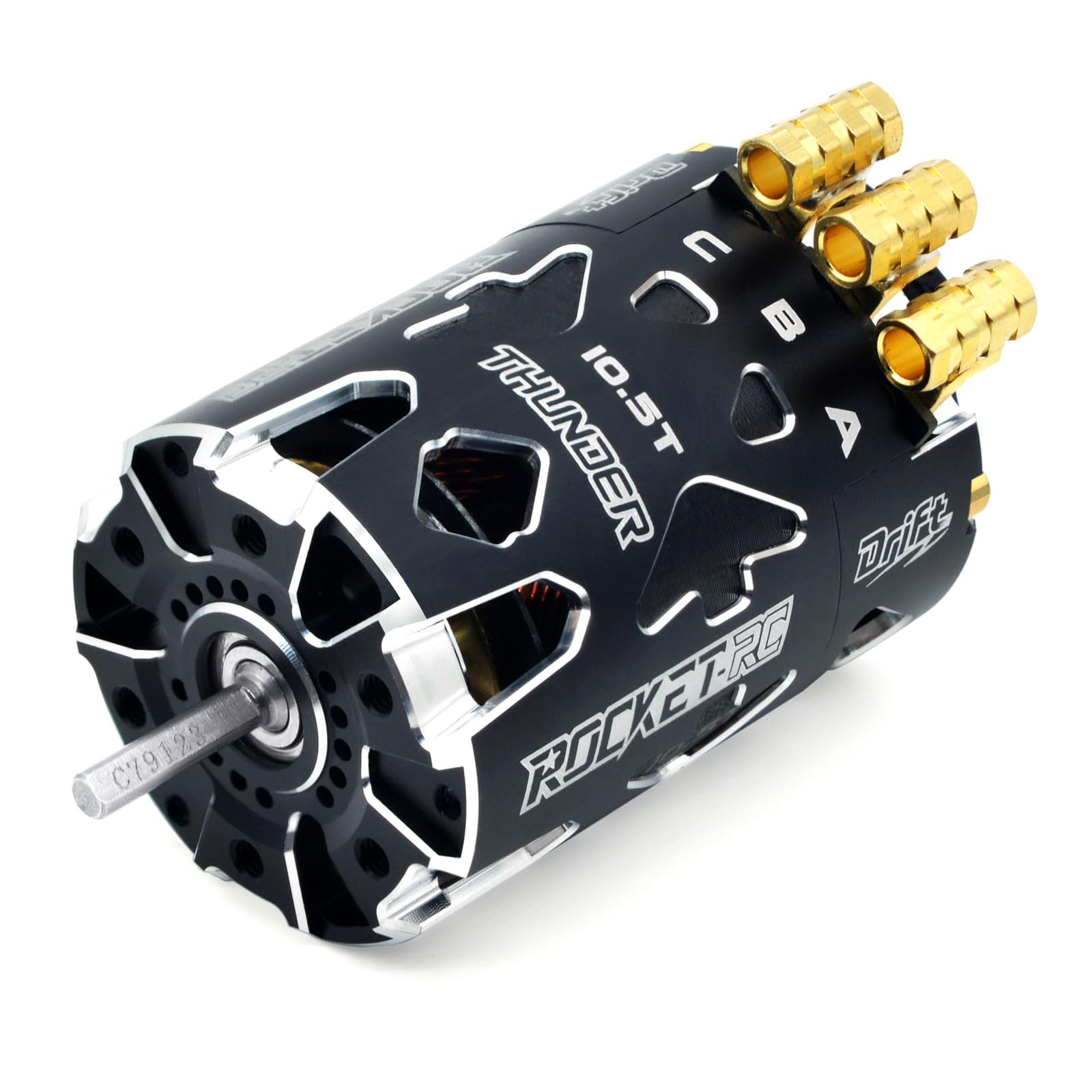 Surpass Hobby Thunder Power 540 Drift Sensored Blrushless Motor High-Torque & High-Efficiency RC Motor for 1/10th RC Drift Car (Black 10.5T)
