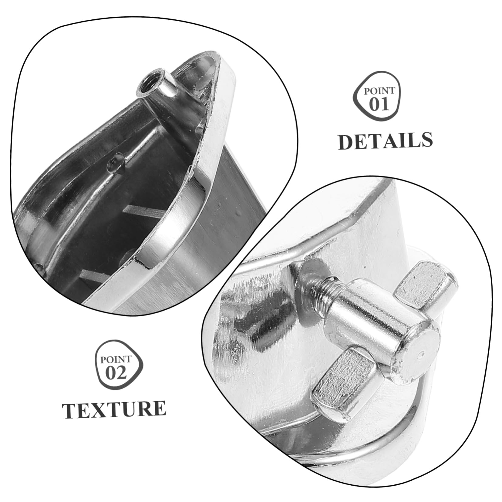 Staffa di Montaggio per Tom Drum in Lega Argento Regolabile e Portatile, Gambe del Rack per Batteria Adatte a Percussioni Professionali e Principianti