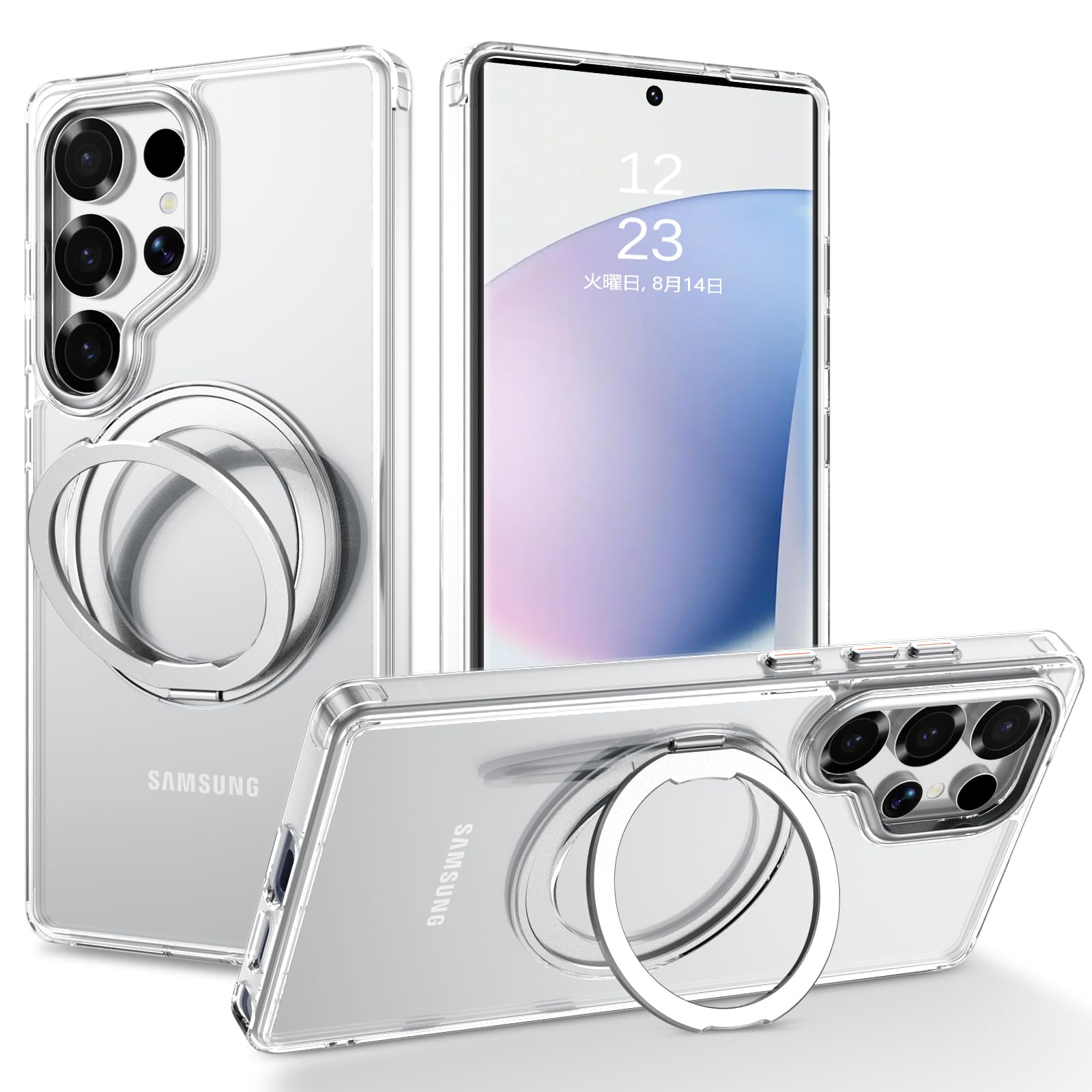 Amazon.co.jp: DOMAVER Galaxy S25 Ultra ケース 360°回転スタンド