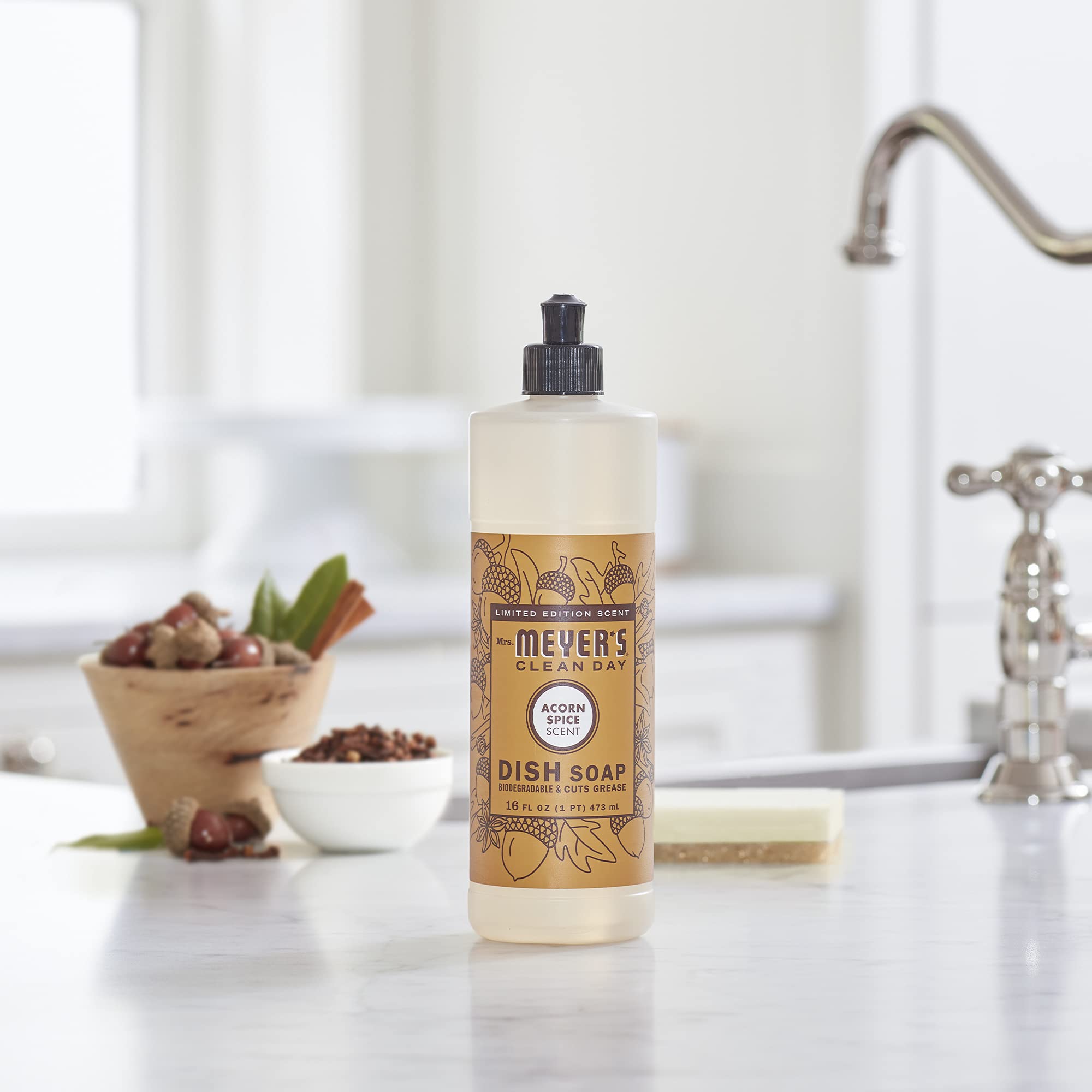 Mrs. Meyer's Clean Day Dishwashing Liquid Dish Soap, Cruelty Free