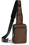 VADOO Sling Bag, Crossbody Bag with Zipper Lock, RFID Blocking & Water Resistant Waist Packs for Men and Women Travel Sports & Outdoors (Black)