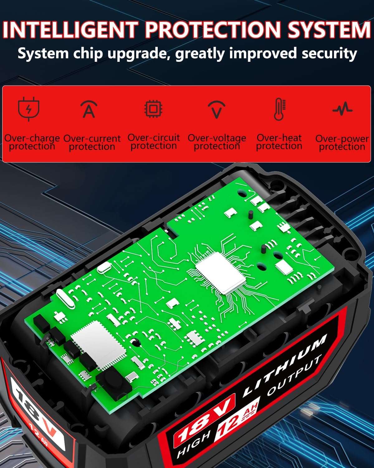 Diagram illustrating the intelligent protection system of the HOCHSTERN battery