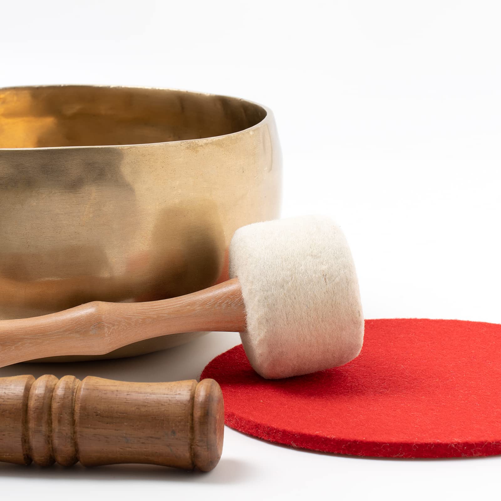 Nepal- Klangschale I 600-700 g I für Meditation, Yoga & Entspannung I Inkl. Klöppel/Pad I Handgeschmiedet I Fair Trade aus Nepal