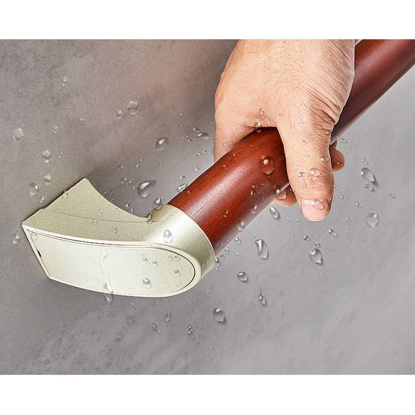 Maniglia di Sostegno per Scale in Legno, Maniglione per Bagno/Maniglioni Doccia per Anziani e Disabili, Impermeabile Slittata Sicurezza Maniglione per Vasca/CorridoioBlack Peach Wood-40cm 15.7in