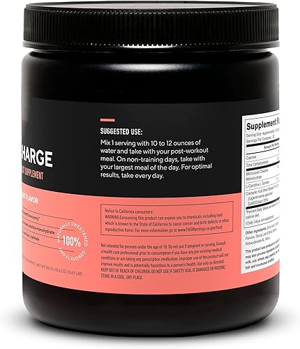 Miniatura 8 de LEGION Recharge Post Workout Suplemento – Bebida natural de construcción muscular y recuperación con monohidrato de creatina micronizada