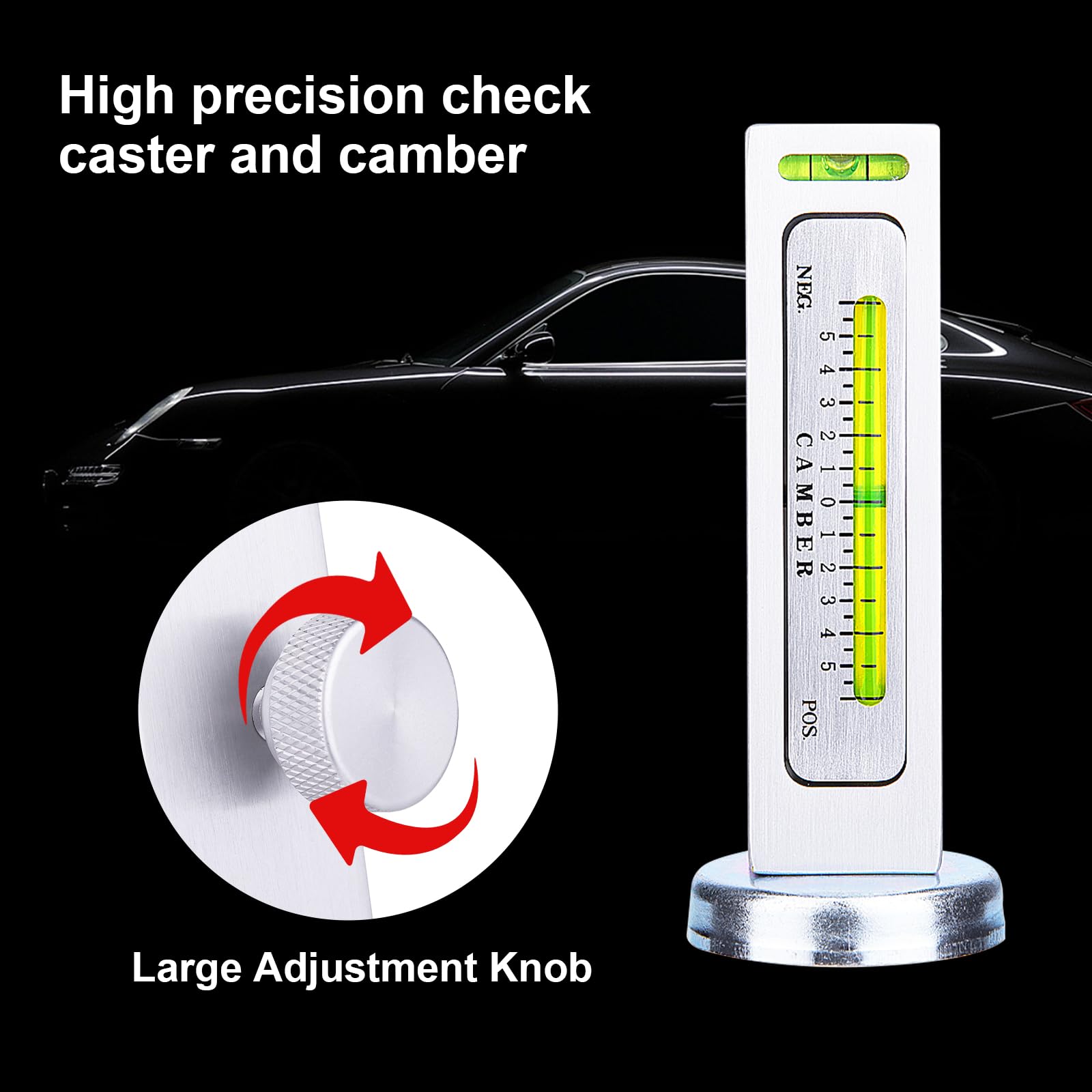 Car Magnetic Alignment Crash Gauge Car Axle Measurement Car Track Case Adjustment Camber Castor Strut Adjustment Tool Wheel Alignment Gauge Axle Measuring Device for Universal Car Trucks
