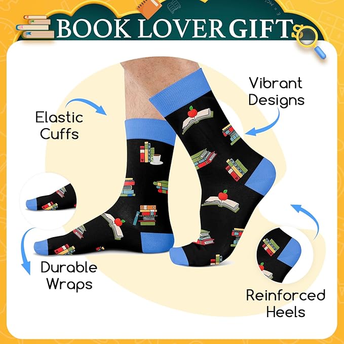 Zmart Calcetines de Lectura para Amantes de los Libros, Unisex Adulto miniatura 3