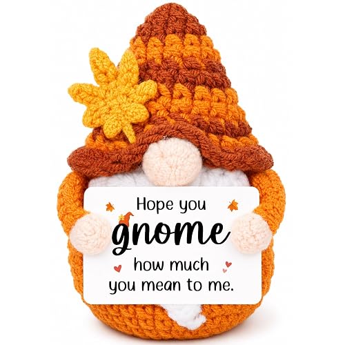 Crochet Gnome Fall Gifts, Thinking of You Appreciation Gifts for