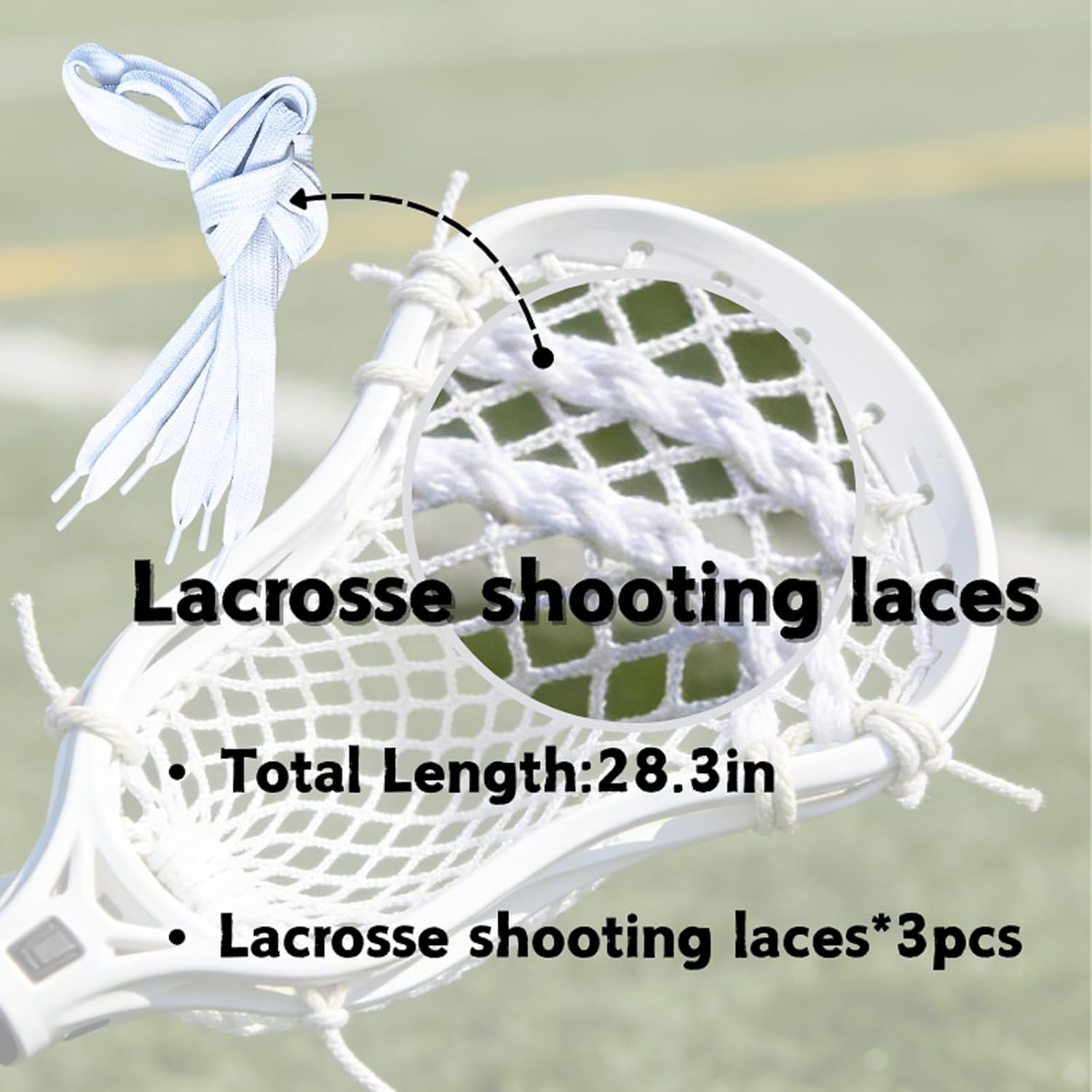 Semi-Soft Lacrosse Mesh with String Kit Lacrosse Stringing kit