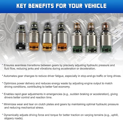 Miniatura 7 de 7PCS 6HP19 6HP26 6HP32 Solenoides de transmisión 1068298045 Kit de solenoides de transmisión automática de 6 velocidades Kit de solenoide de cambio