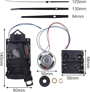 SPORTARC Pendulum Clock Movement with Music Chime Box, Quartz Pendulum Drive 12888 Westminster 4x4 DIY Accessory Set Speaker