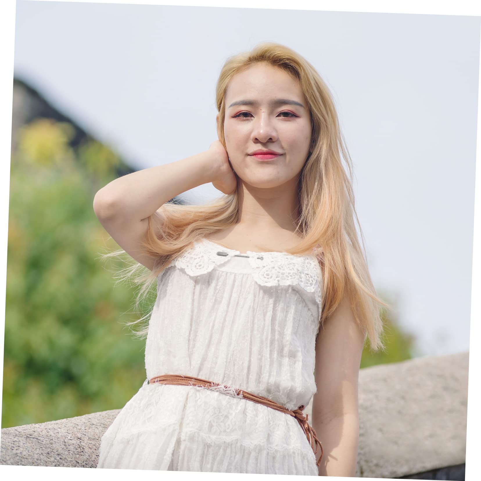 BEBEMOKO 2sets Tiny Pins Set Silver Brooch Stick Pins Long Needle Jewelry Accessories for DIY 20pcs*2