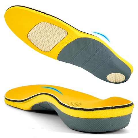 Plantar Fasciitis Insoles Shoe Inserts for Men Women Gel Cushion Arch Support Inserts for Flat Feet Relief Work
