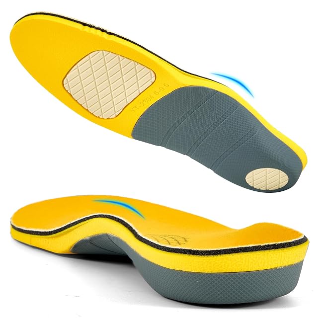 Plantar Fasciitis Insoles Shoe Inserts for Men Women Gel Cushion Arch Support Inserts for Flat Feet Relief Work
