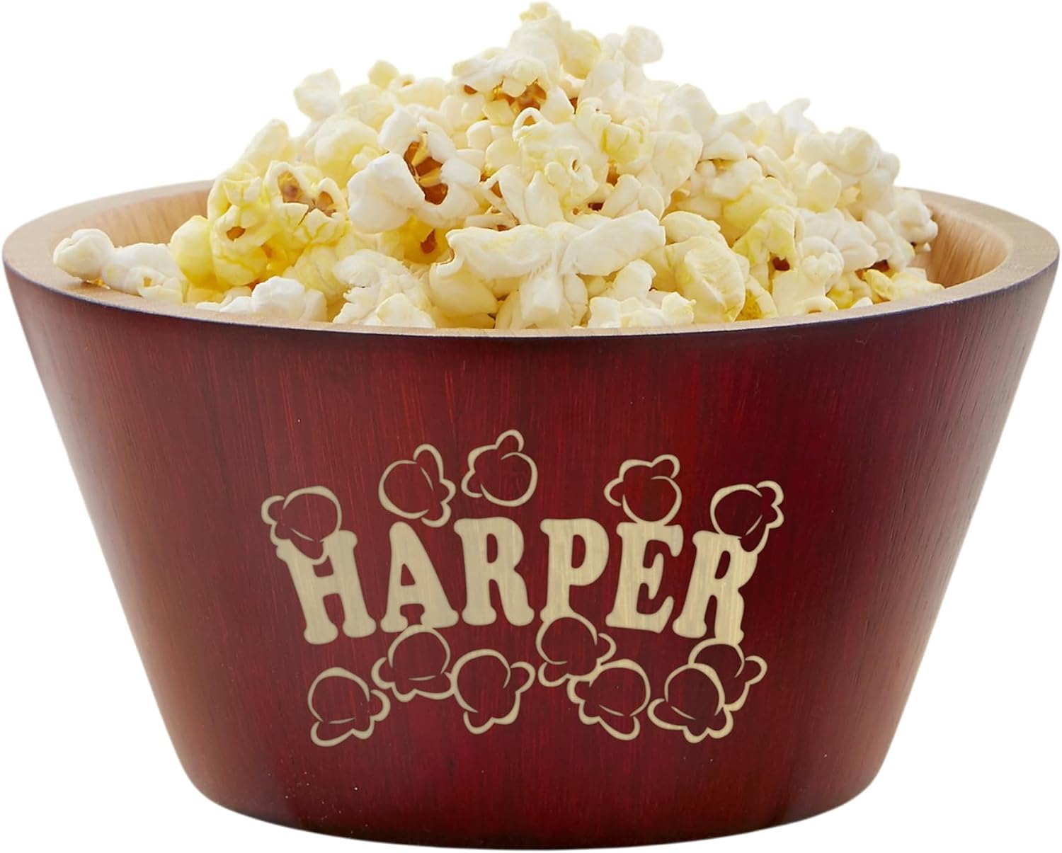 Personalization Universe Popcorn Night Bamboo Personalized Bowl- Small