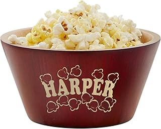 Personalization Universe Popcorn Night Bamboo Personalized Bowl- Small