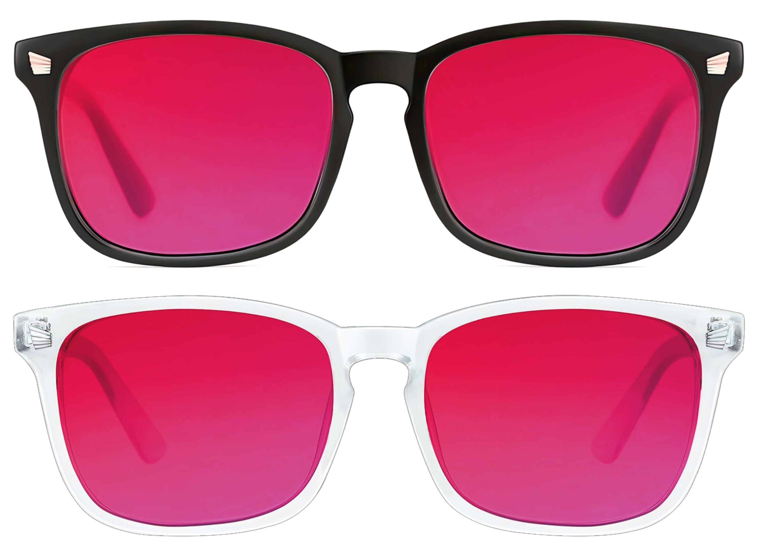 ORANZI - Paquete de 2 gafas con filtro de luz azul (99,99 £), lentes rojas para juegos de computadora, para hombres y mujeres, antifatiga y fatiga visual.