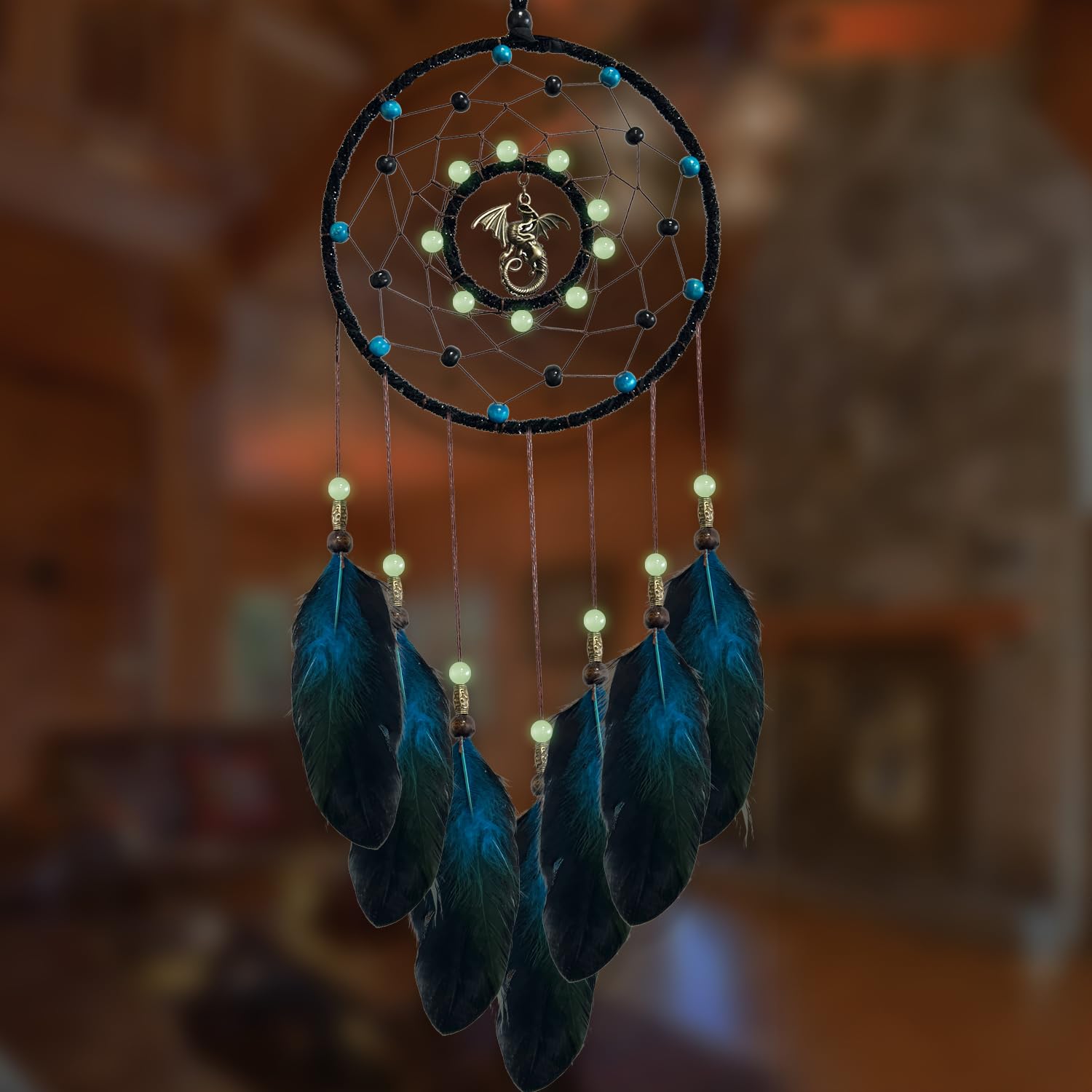 AWLEE Dream Catcher for Boys Dream Catchers for Bedroom Handmade Feather Hanging Decorations Home Ornament Birthday Festival Craft Gift