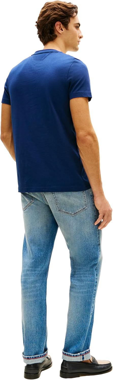 Tommy Hilfiger Men's Short Sleeve Cotton Graphic T-Shirts with Embroidered Logo