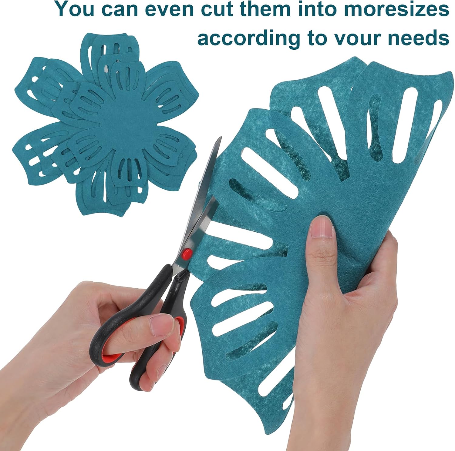 24 Pack Pot and Pan Protectors, 4 Different Size Pans Separator, Anti-Slip Pan Dividers Pads, Felt Cookware Protector Set for Stacking and Protecting Your Cookware, Set of 24, Cyan