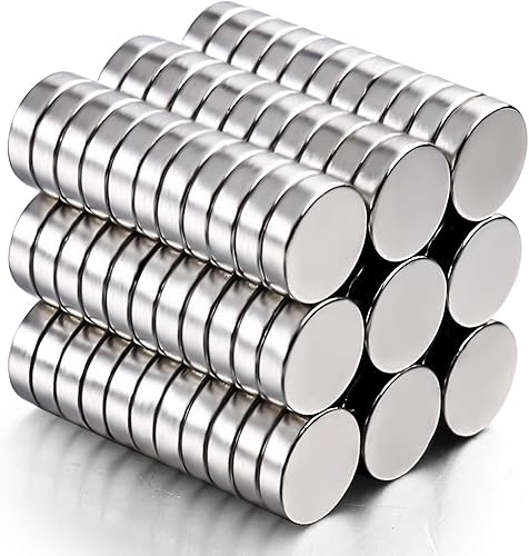 Vista 31 de DIYMAG 200 imanes de nevera de níquel cepillado prémium para nevera, imanes de oficina, plata, 0.236 x 0.118 in