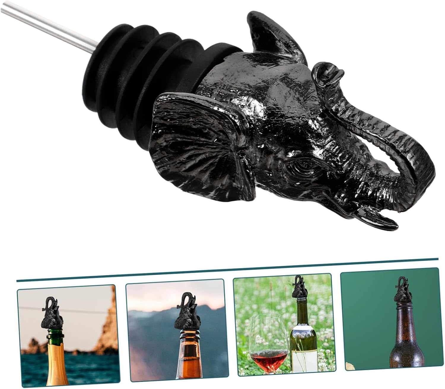 ORFOFE Zinc Alloy Elephant Wine Pourer Stylish Easy to Use Great for Family Gatherings Parties
