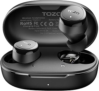 TOZO E1 イヤホン bluetooth ワイヤレスイヤホン 中低音域 暖色系音質 ENC通話ノイキャン 快適装着 カスタムEQ 専用アプリ対応 最大約30時間の再生 AIチャット/音声通訳/会議記録/カスタムタッチ操作 IPX6防水 軽量 単体3.9g ぶるーとゅーす イヤフォン bluetooth 5.3 自動ペアリング USB-C 急速充電 日本語説明書