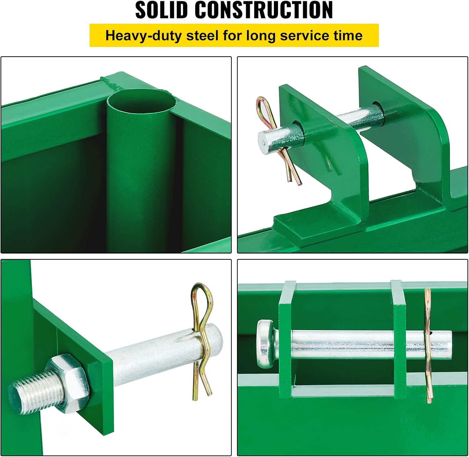 Close-up of the BestEquip ballast box attachment pins and their connection points.