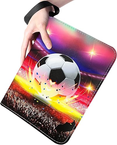 Miniatura 7 de Carpeta de tarjetas de fútbol para 900 tarjetas, 9 bolsillos, colecciones de tarjetas, 50 páginas, soporte de tarjetas de doble cara con cremallera,