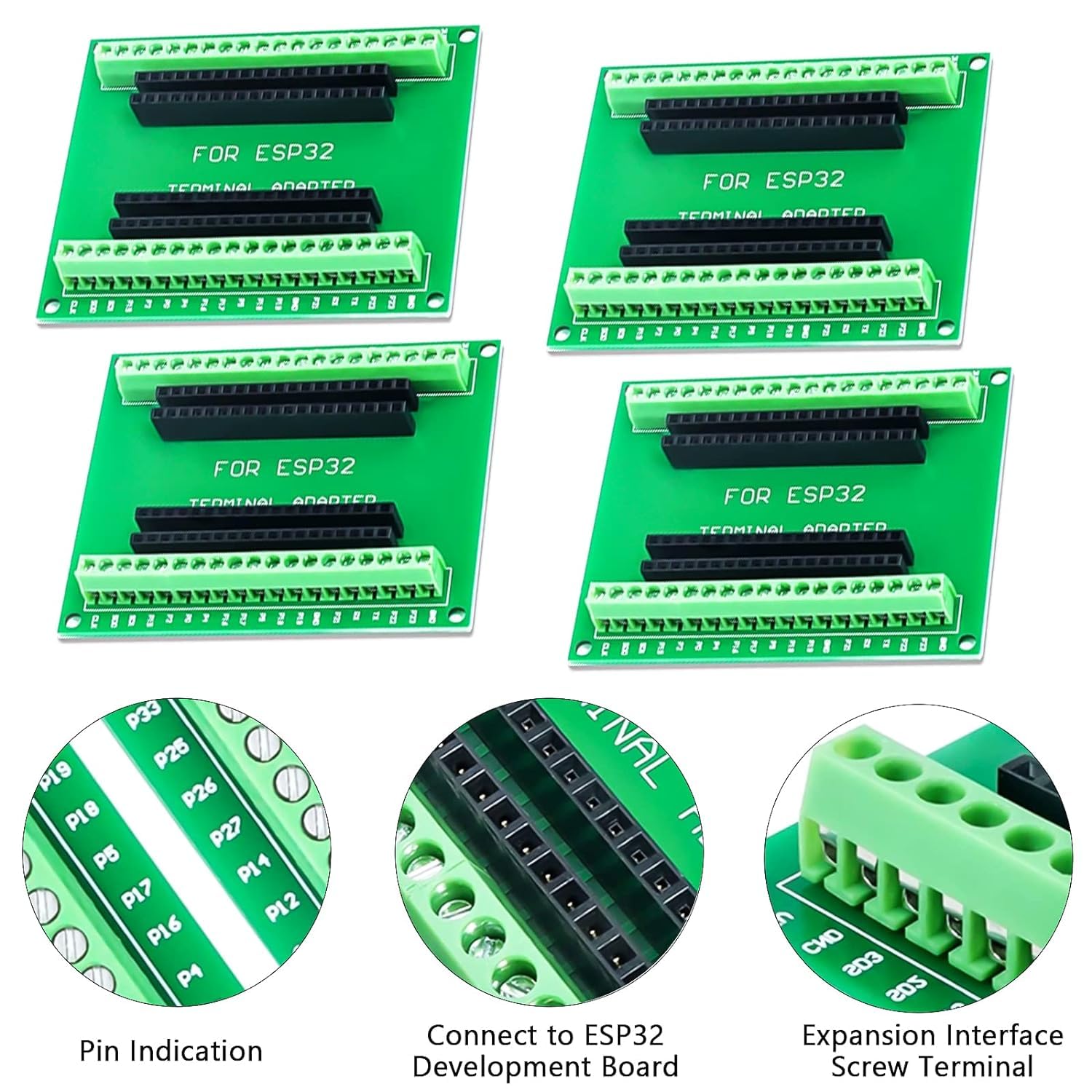 Binghe 2 pezzi ESP schede di espansione, ESP scheda con 38 pin WiFi + Bluetooth 2 in 1 Dual Core CPU a basso consumo energetico compatibile con scheda ESP a 38 pin