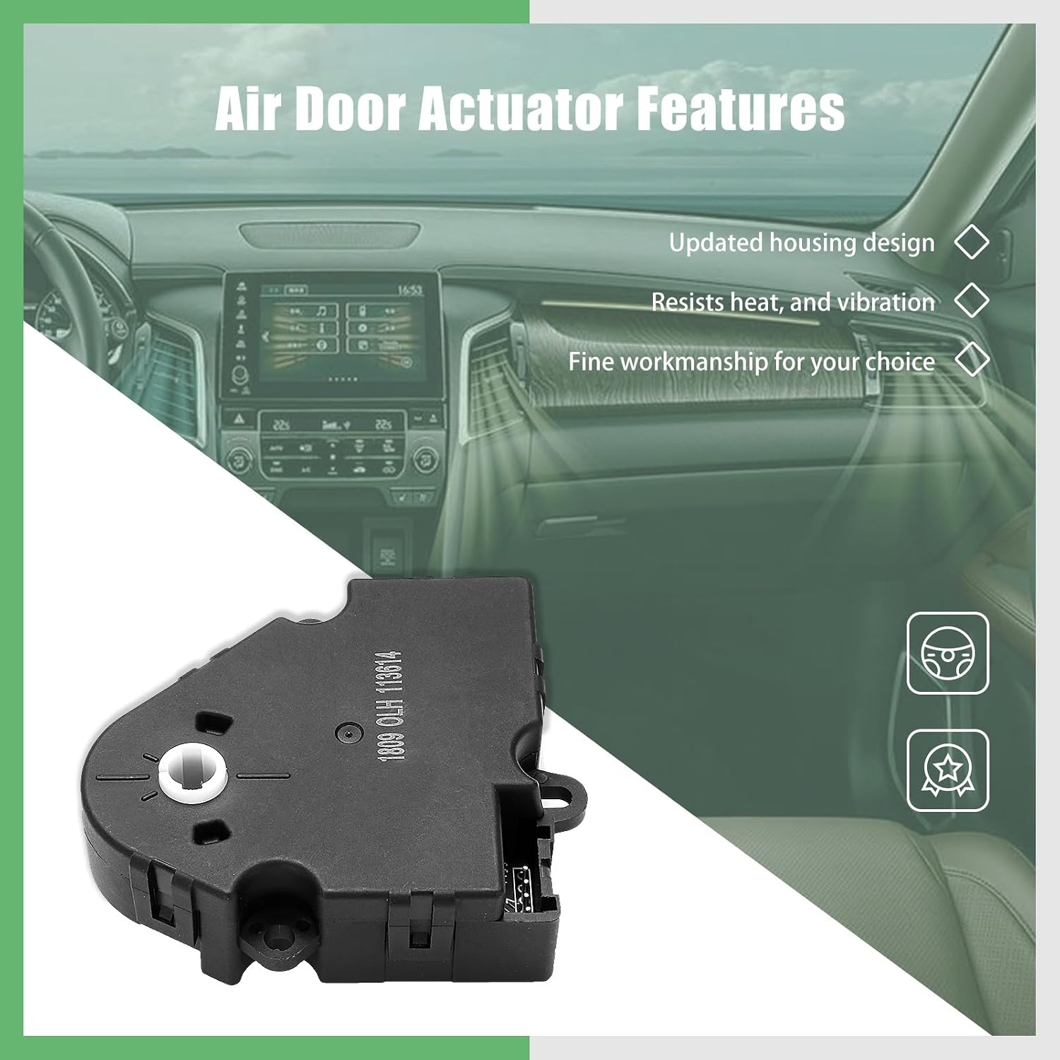 SCITOO Blend Door Actuator 15-72507 52474810 Air Door Actuator Replacement for Cadillac Escalade for Chevrolet Avalanche Silverado Suburban Tahoe for GMC Sierra Yukon,2Pack