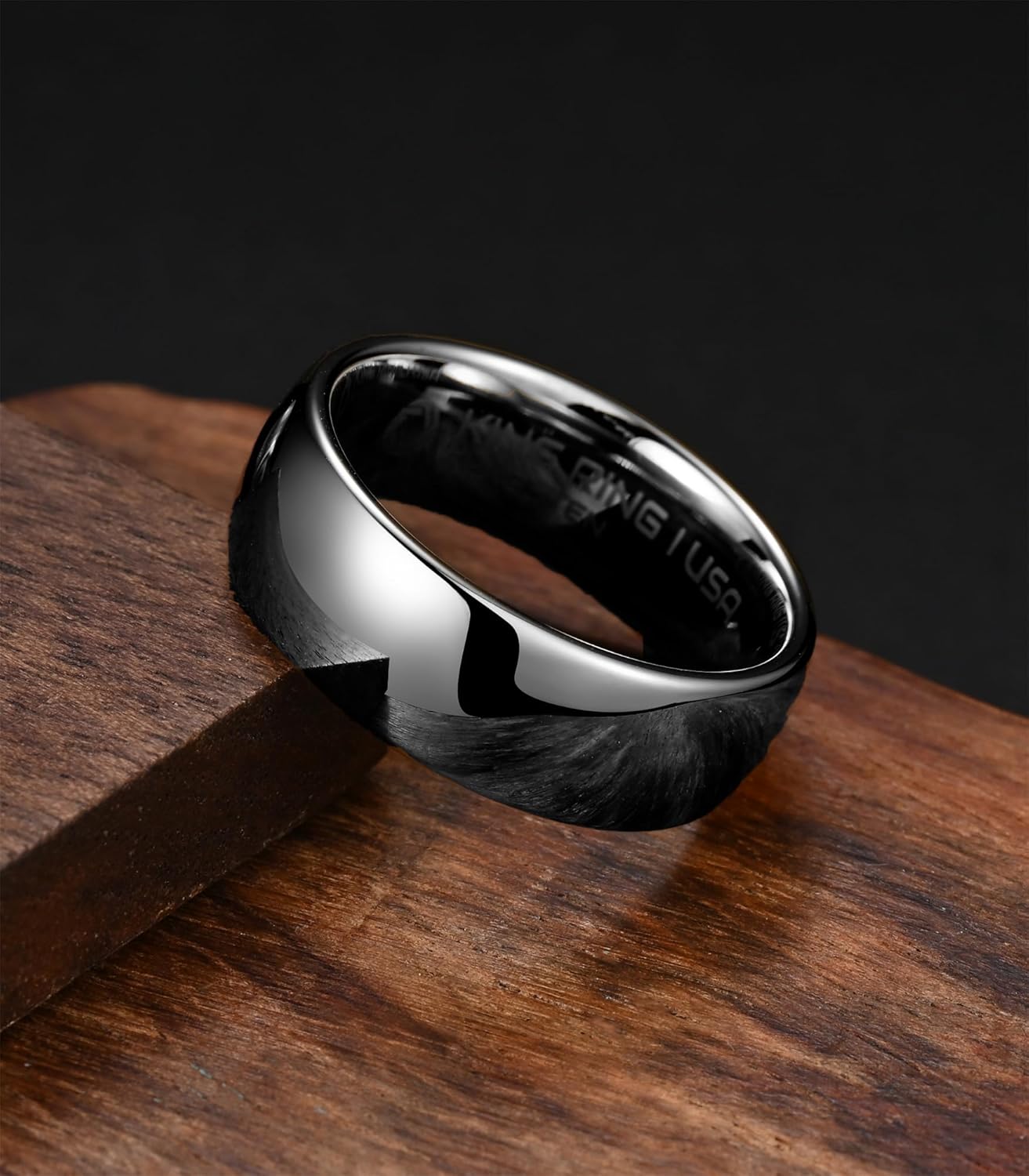 King Ring Tungsten 4/6/8mm Rings – Super Polished Wedding Bands – Designed in USA