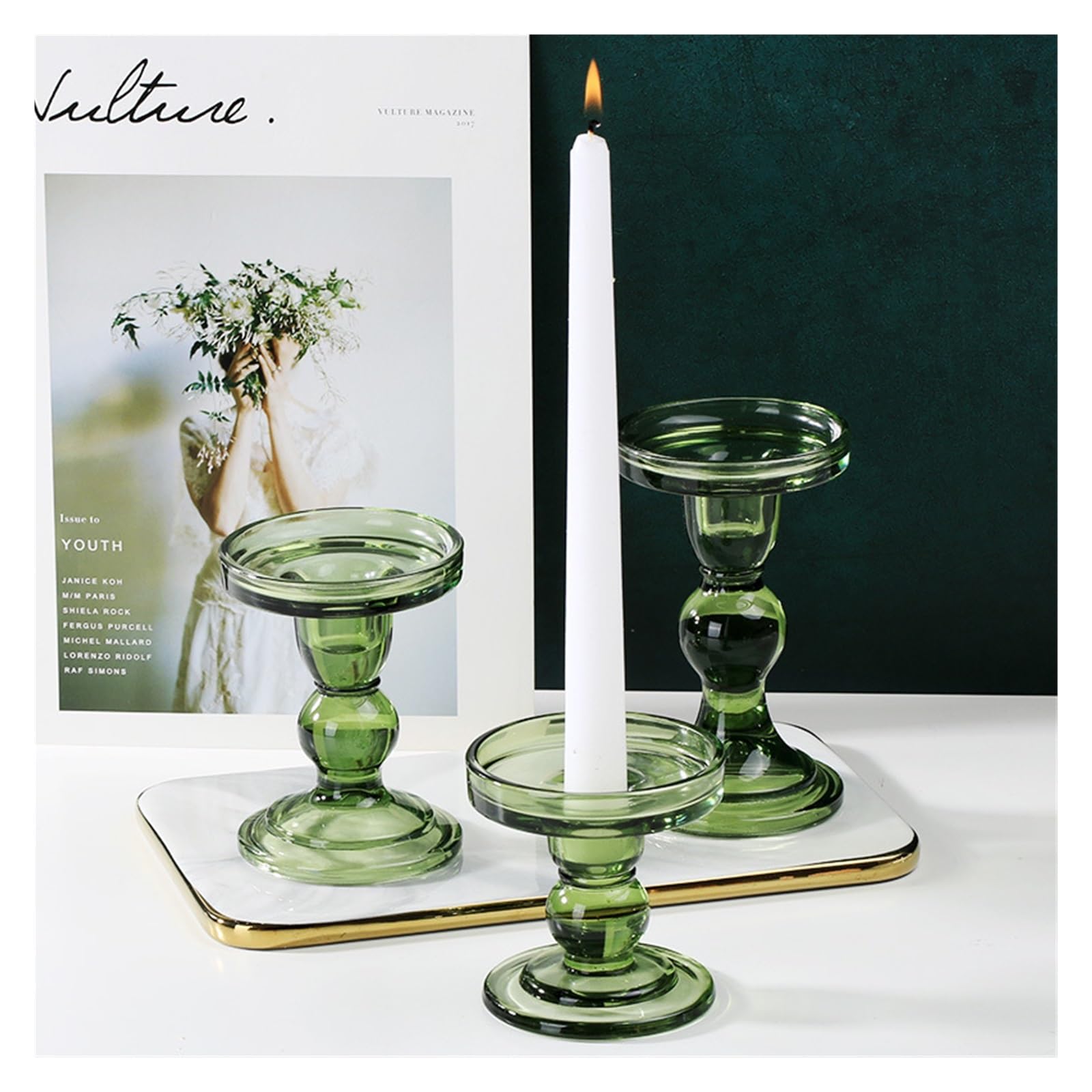 Nuptio Piatti Portacandele Per Pilastro - 4 Pezzi Portacandele