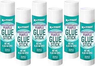 Glue Sticks 6 Count Glue Sticks Bulk 0.32 Ounce Purple Glue Stick - School Supplies for Kids, Washable School Glue, Large ...