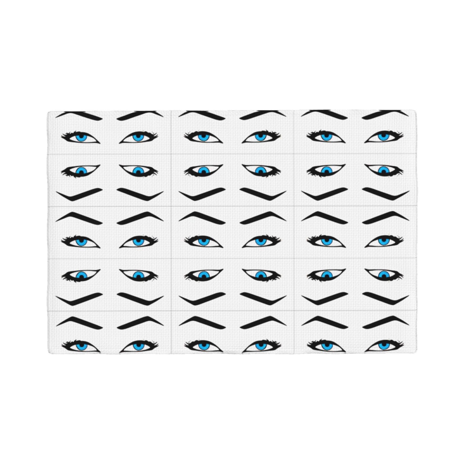 Eyelash Pattern Imitation Linen Placemat â€“ Elegant Double-Sided Printed Table Mat for Home, Dining, Weddings