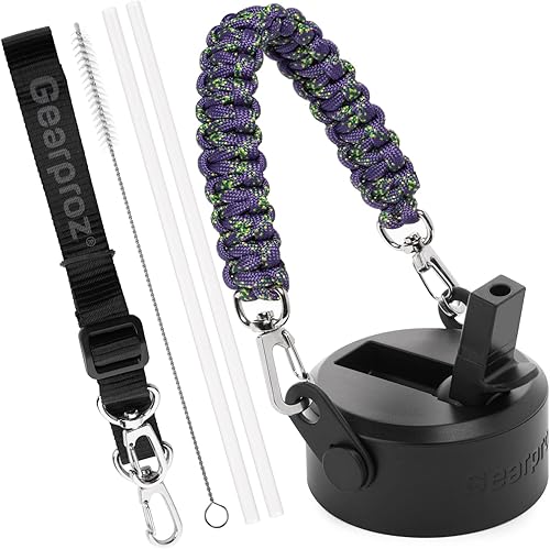 Miniatura 1 de Gearproz Tapa de popote para Hydroflask de boca ancha, kit de repuesto de accesorios para botellas para Hydro Flask, Thermoflask, Simple Modern,