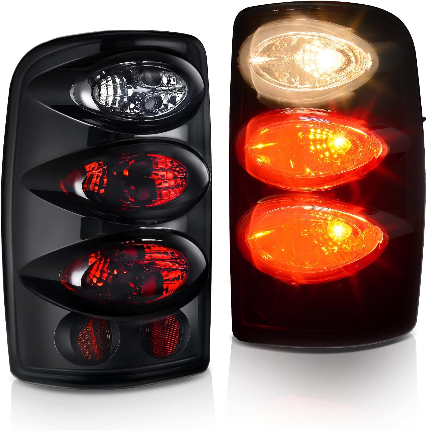 AUTOSAVER88 Tail Lights Compatible with Chevy Suburban Tahoe 2000-2006 GMC Yukon SLT (XL) 2000-2006 (Replacement Assembly Does Not Fit Barn Door Models - ONLY FITS LIFT GATE MODELS) Tail Lamp