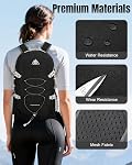 35L Sac à dos de randonnée pliable pour hommes femmes, grand emballage imperméable à l'eau sac de jour en plein air léger avec sangle poitrine