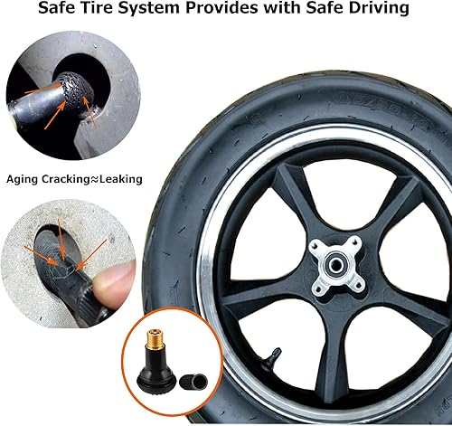 Miniatura 4 de Dr.Roc Juego de herramientas para extracción de vástago de válvula de neumático, 1 instalador de vástago de válvula, 10 vástago de válvula de