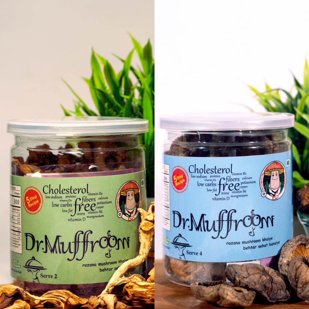 Dr.Muffroom Dried Shiitake and Oyster Combo Pack || Cholesterol Free || Heart-Healthy || Versitile Culinary Delight || Umami Blast || 100% Natural Organically Dried Mushrooms || 80 Grams-image-12