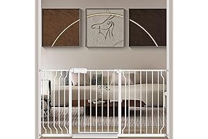 Fairy Baby Extra Wide Baby Gates 57.5-62 Inch for Doorways, Stairs, and Hallways
