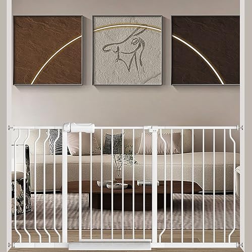 Fairy Baby Puertas extra anchas para bebés de 57.5 a 62 pulgadas, puertas de seguridad infantil con cierre automático para escaleras, barandillas,