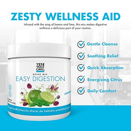 Miniatura 3 de Yes You Can! Mezcla de bebida de fácil digestión de limón y lima, paquete de 2 unidades de 5.29 oz cada uno, orgánicos, superalimentos en polvo para