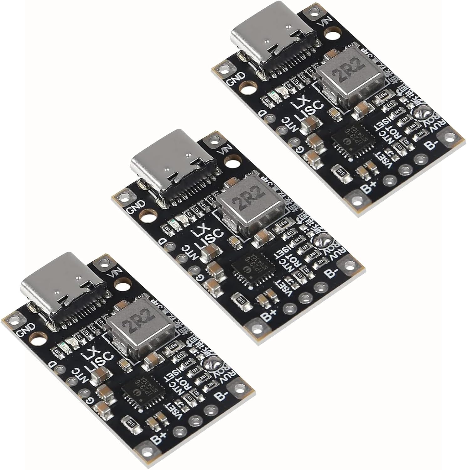Type-C USB 2/3S BMS 3.7V 1.5A Batteria al litio Boost Modulo di ricarica | 2 pezzi Type-C USB 2/3S BMS 3.7V 1.5A Batteria al litio Boost Modulo di ricarica | 2 pezzi