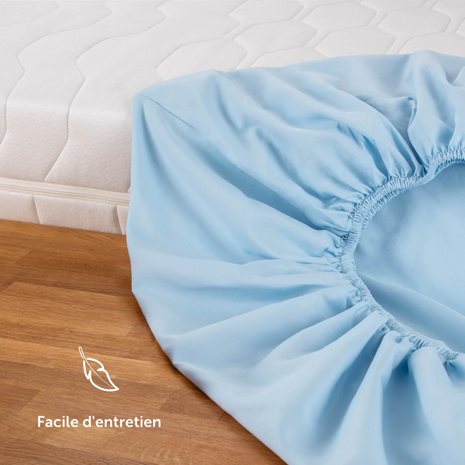 Drap Housse Microfibre 90x200 Cm 2 Pièces - Certifié Oeko-TEX - Ultra Doux Et Sans Bouloches - Pour Enfants Et Adultes